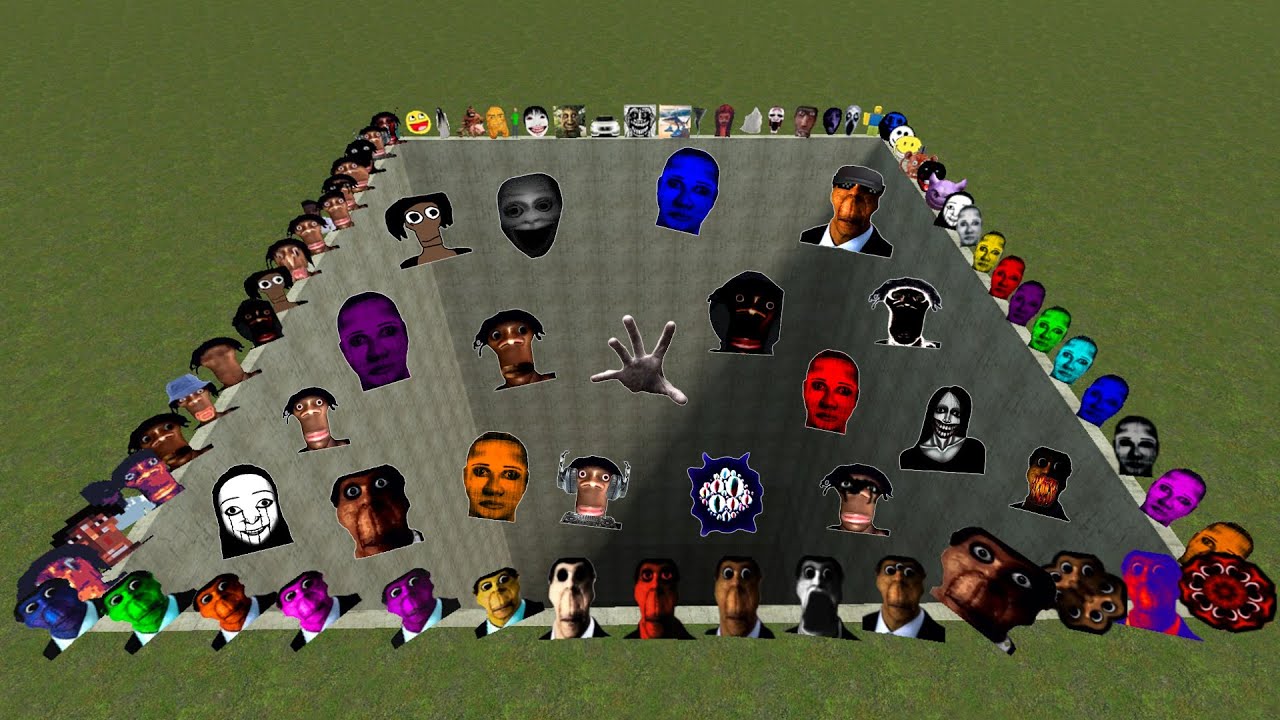 Obunga Family, Selene Family, Nicos Nextbots, Juandale Pringle FALL INTO HOLE Chasing me in Gmod