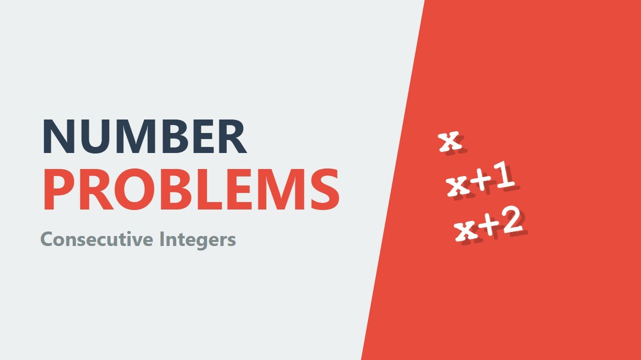 Consecutive Integers Word Problems - Algebra Equations Made Easy - YouTube