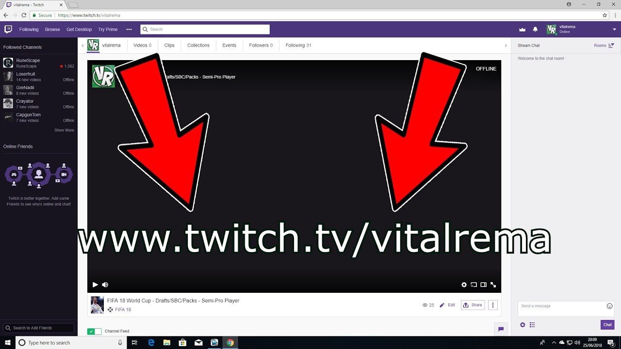 MY *NEW* FIFA TWITCH CHANNEL! - GIVEAWAY AT 1000 FOLLOWERS! (WATCH FOR DETAILS)