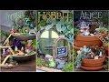 3 Movie Themed Fairy Gardens (Wizard of Oz - Hobbit - Alice in Wonderland)