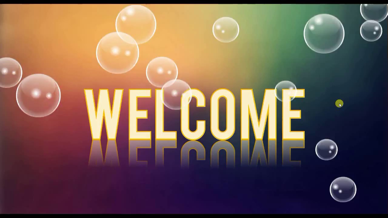  Animated  Welcome  Screen with Water Bubbles in PowerPoint  