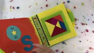 Tangram Puzzle Quiet Book Page for TinyFeats Busy Box or Custom Quite Book