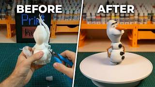 How to Paint OLAF from Frozen - A 3D Printed Model