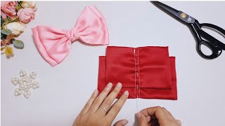 Make a GORGEOUS Double Layer Hair Bow with TWO Shapes in ONE Measurement! How to Make Hair Bow