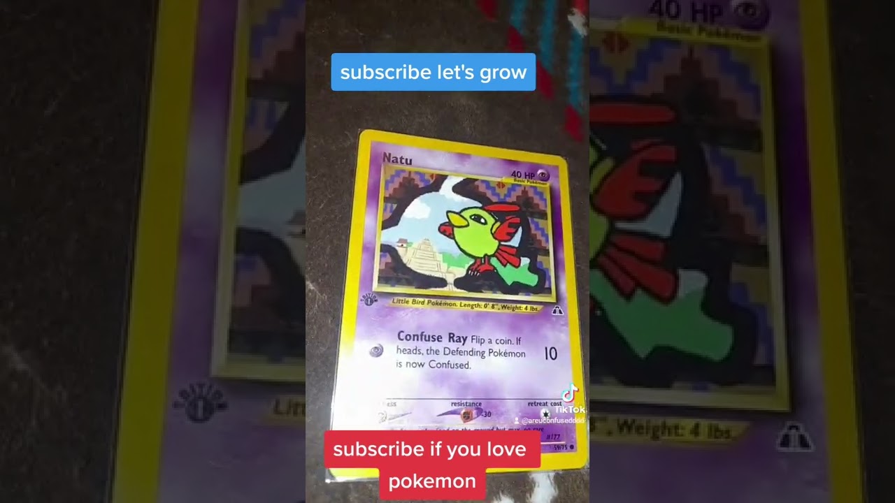 1st edition pokemon card 1999 natu