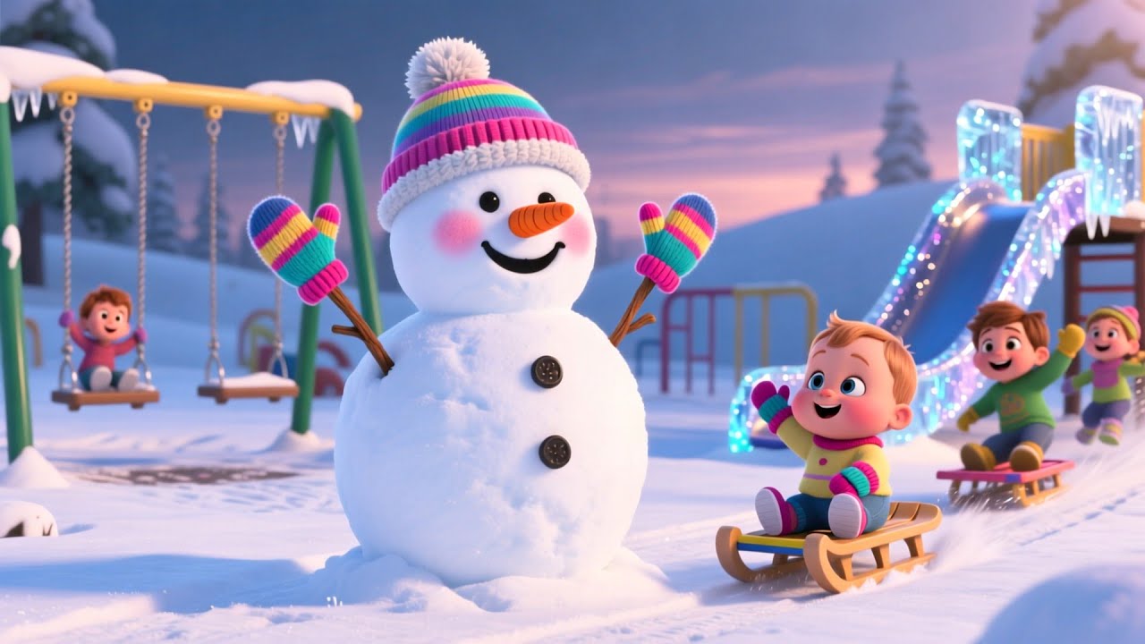 Winter Snowman With Baby ️ | Fun Snow Day Song for Kids | Cozy Winter ...