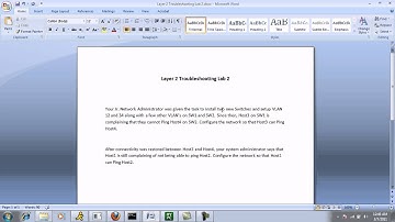 Layer 2 Troubleshooting Lab 2 Part 1 Trailer