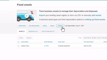 Xero Fixed Assets