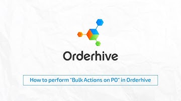 How to perform "Bulk Actions on PO"
