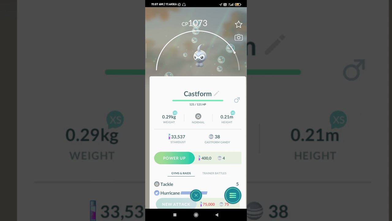 Castform of water 💦, fire🔥 and normal type Pokemon 