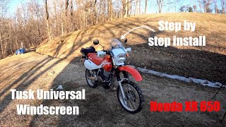 Installing Tusk Universal Windscreen On My Honda XR 650! (Step By Step Guide)