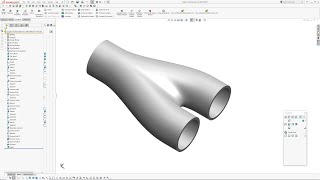 Solidworks - Blends/Transitions 2 - Pipe to Double Pipe Wealth
