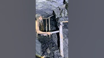 75-year-old man working in a coal mine #coalmining #blackdiamondmining #blackgoldmining
