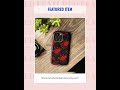 Red Floral iPhone Case: Black Flower Camo, Protective Dual Layer