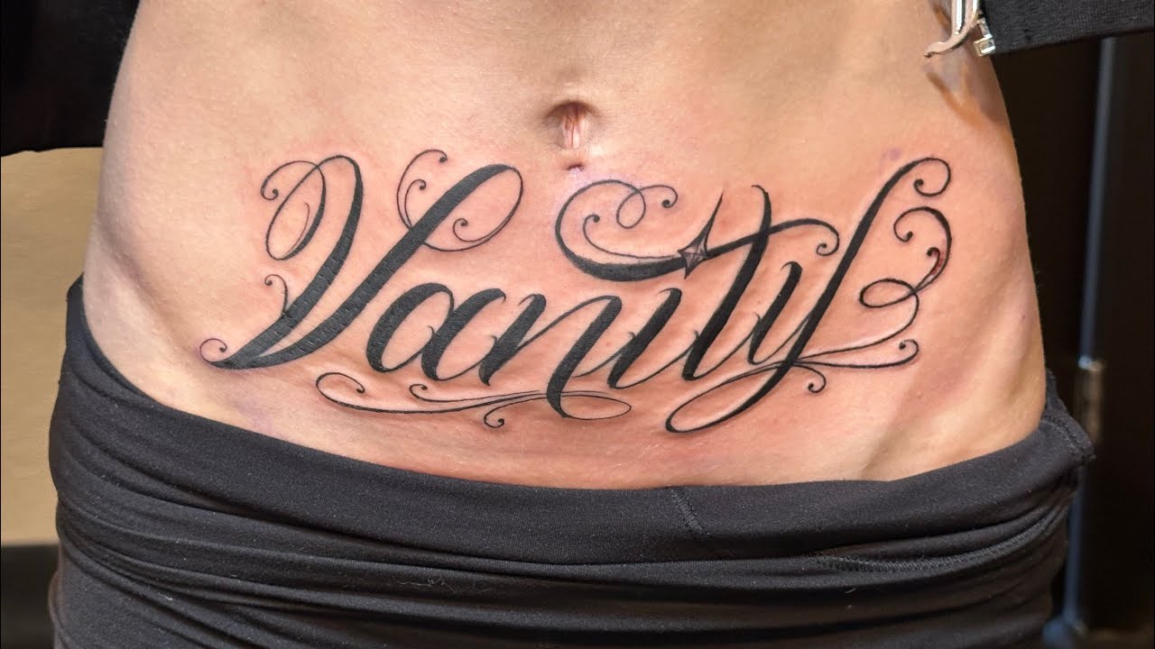 Lettering tattoo Timelapse