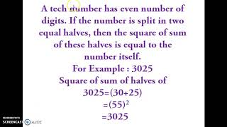 Java program to check whether entered 4 digit number is a Tech Number