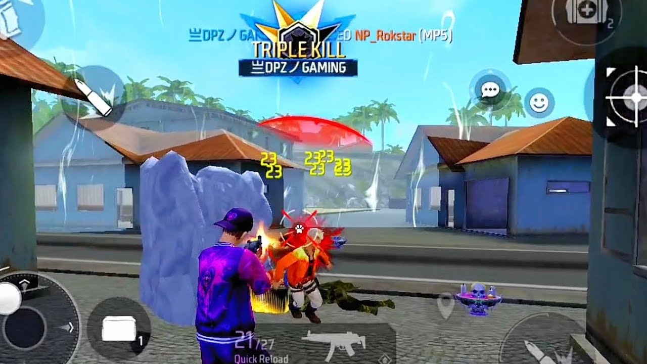 Free fire 1 vs 4 new player  Gameplay no camping