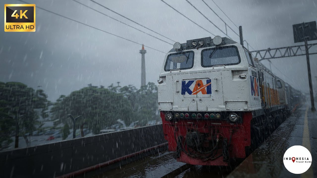 4K Rainy Day Luxury Train ASMR 🌧️ Relaxing Rail Journey • No Commentary