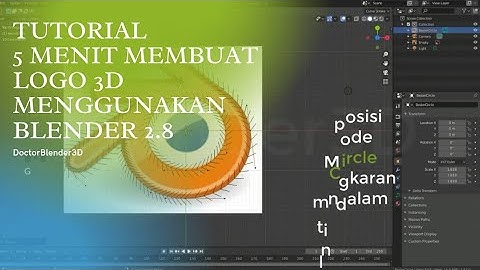 TUTORIAL 5 MENIT MEMBUAT LOGO 3D MENGGUNAKAN BLENDER 2.8 | 3D LOGO BLENDER#tutorial #logo#logodesign