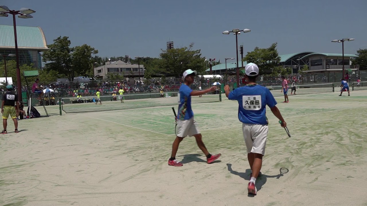 2018IH 男子ソフトテニス ダブルス2回戦　中山・高屋 東福岡（福岡県）ＶＳ久保田・西 三重（三重県）