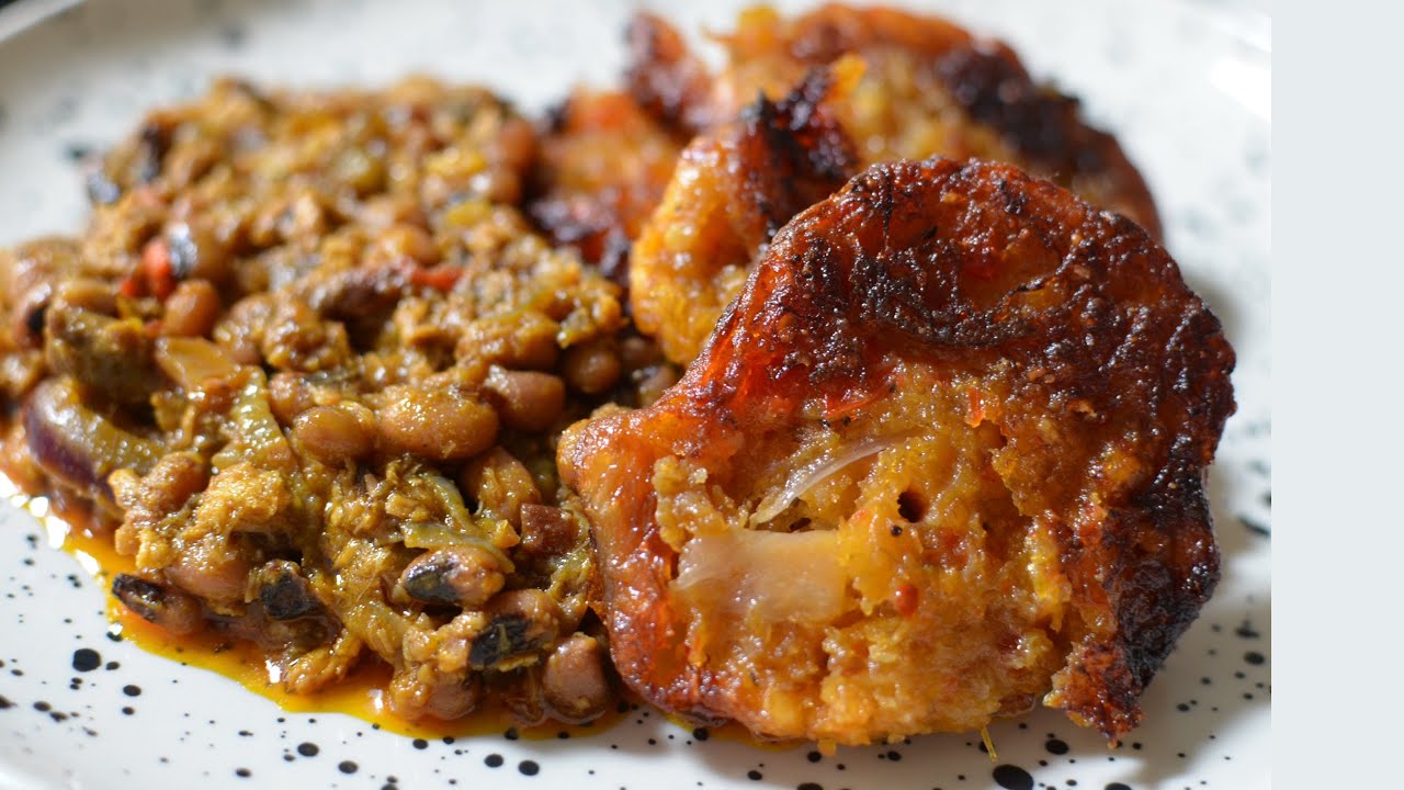 Tastiest BEANS STEW WITH spiced Plantain Pancakes ✅TATALE - Ndudu