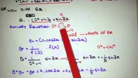 Higher Order Differential Equation of a Trigonometric Function