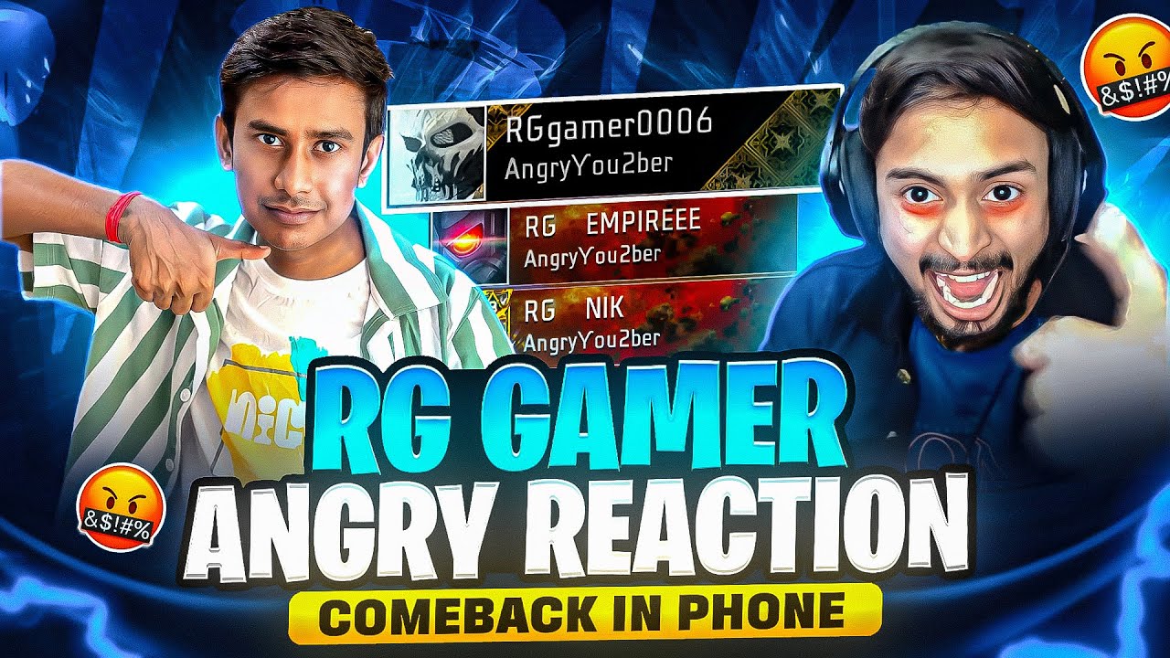 THE END OF ANGRY YOUTUBER - EPIC EMOTES  REVENGE AGAINST  RG GAMER 😂 औकात की बात🔥