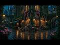 Quiet Rainy Bookstore in a Gothic Alley | Dark Academia Music for Reading & Relaxation
