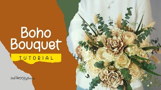 Boho Bridal Bouquet Tutorial - Sola Wood Flowers