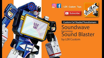 Custom Cel Shaded Transformers  Soundwave becoming Sound Blaster  by LEK Custom