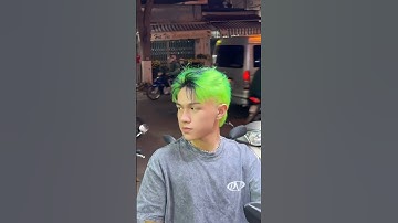 Nhuộm tóc xanh Neon #salonlinhdo #hair #linhdo