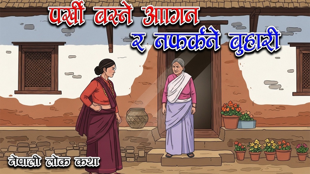 पर्खी बस्ने आँगन र नफर्कने बुहारी | Nepali Lok Katha | नेपाली लोक कथा | Nepali Lok Katha