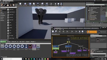 Timelapse: UE4 AI Elephant using blueprints and behavior tree