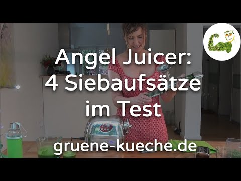 Angel Juicer - feines und grobes Sieb, Blank-Sieb und Pürier-Sieb im Test