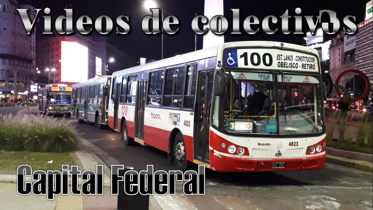 Videos de colectivos en el Obelisco, Buenos Aires - Urbanos - Santirsa (Semi-Retro)