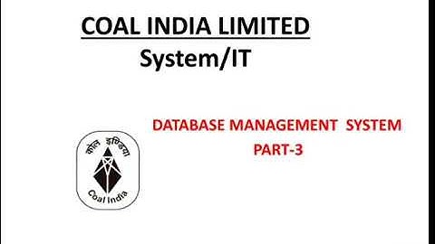 CIL(COAL INDIA LIMITED)expected database questions part-3