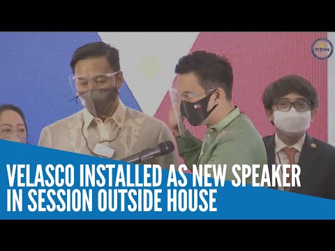 Velasco installed as new Speaker in session outside House