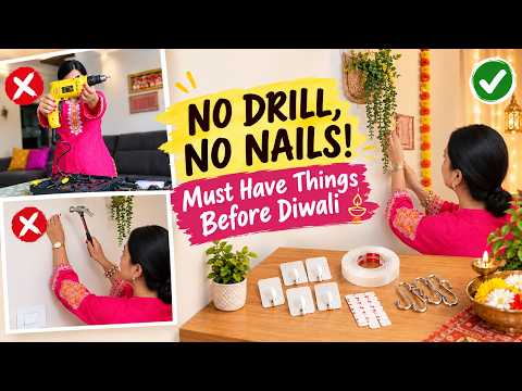 7 Must-Have Products for Diwali | No Drilling, No Nails! | Easy & Renter-Friendly Decor
