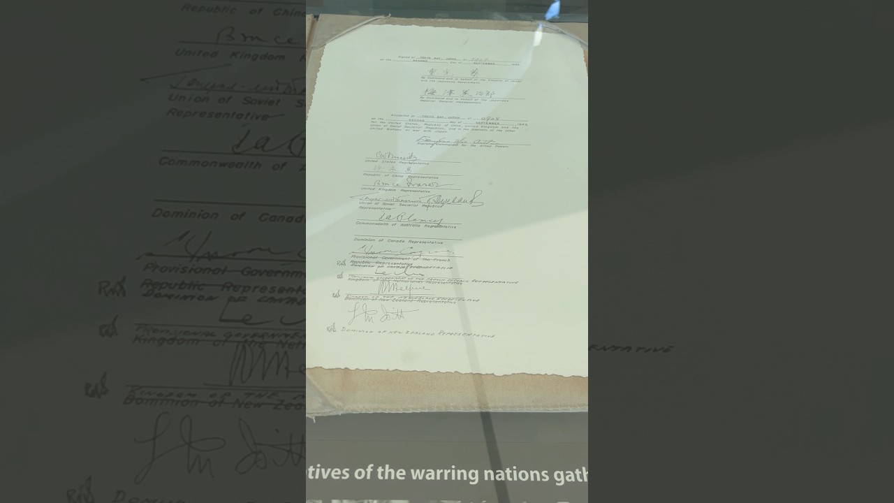 The Surrender Documents that ended WWII USS Missouri Pearl Harbor 