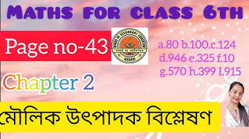 Class 6th maths ||Chapter-2 || page no-43 ||Prime Factorisation/Assamese mediumমৌলিক উৎপাদক বিশ্লেষণ