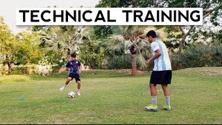 Full Technical Training Session with Partner , Technical Training Session for soccer players...!!