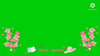 3 Minutes Cherry Blossom Frame With Animation And Green Screen Free To Use