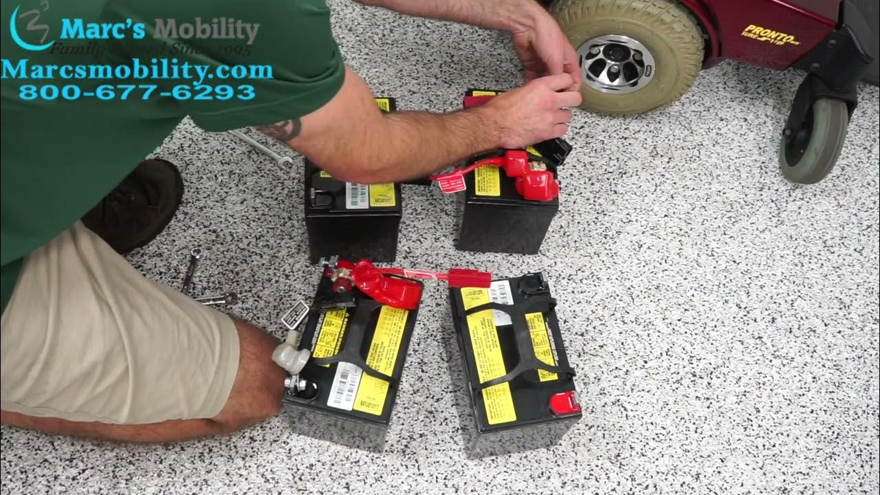 How to Install Batteries in Invacare Pronto M51 & M61 Power Chair - YouTube