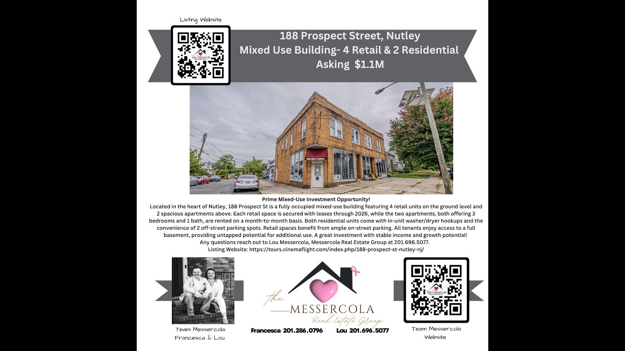 188 Prospect st, Nutley, NJ,  Messercola Real Estate Group, 201.286.0796, Francesca & Lou Messercola