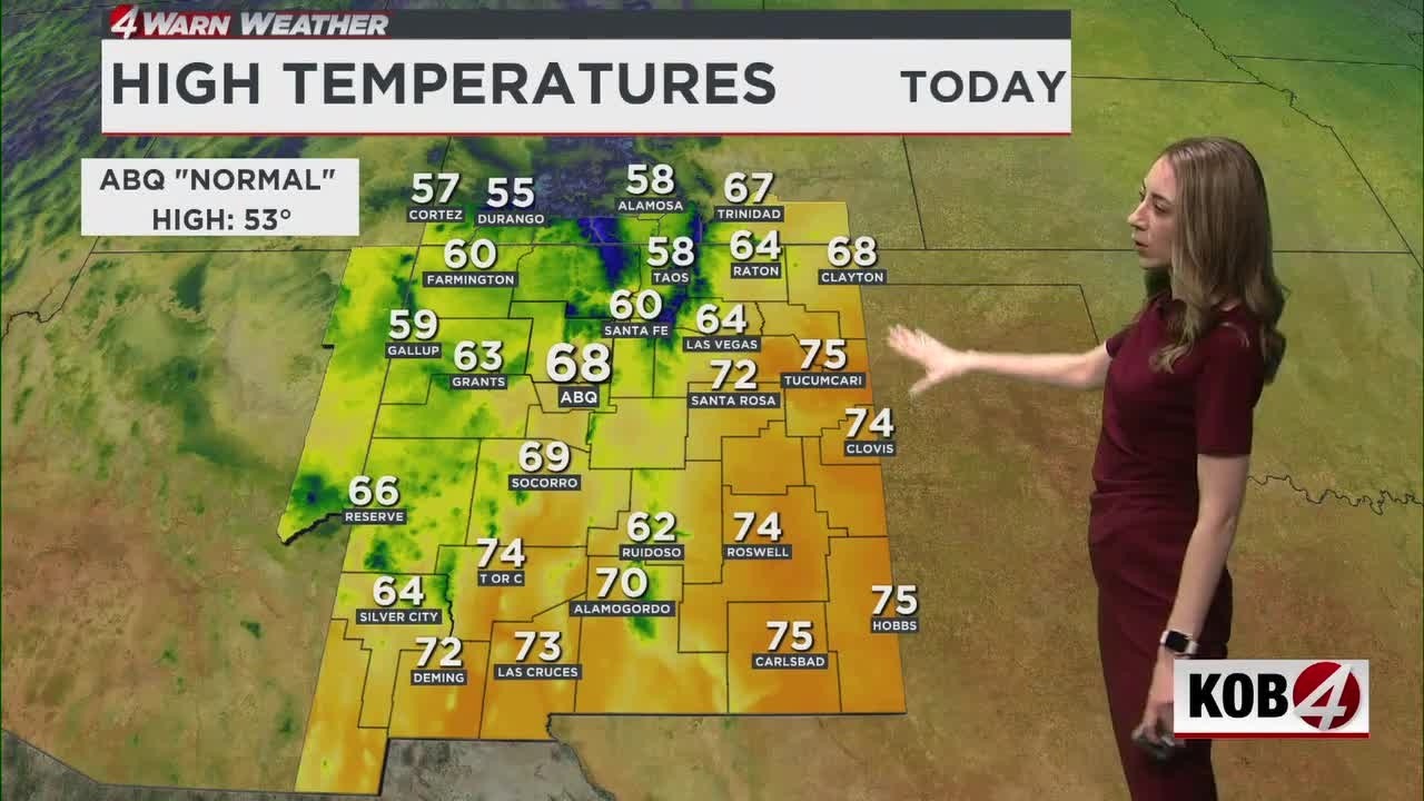 Above average warmth and dry weather continues Thursday in New Mexico ...