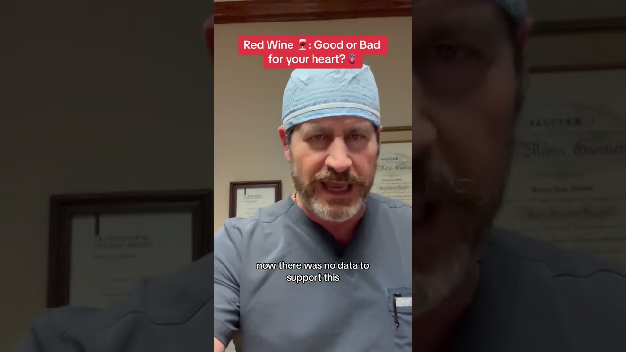 Red Wine...Good or Bad for your heart?? #heartdoctor #heartsurgeon #redwine #alcohol #fyp