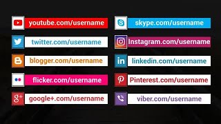 Social Promotion Lower Thirds Motion Graphics Templates