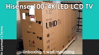 Installing my Hisense 100' 4K TV  INSANE!! 100S8