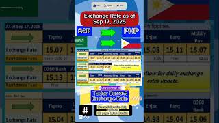 Sar To Php Exchange Rate As Of Sep 17, 2025.