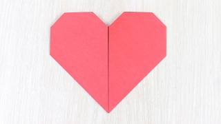 How to Make a Paper Heart in just 2 minutes - Origami Heart Folding